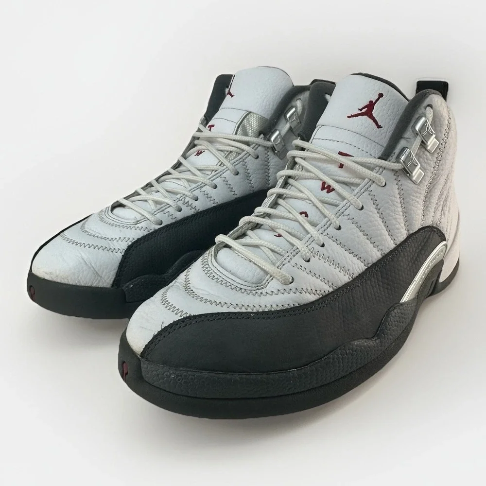 Nike Air Jordan 12 Retro Dark Grey 130690-160 Men's Size 8.5 White Gray
